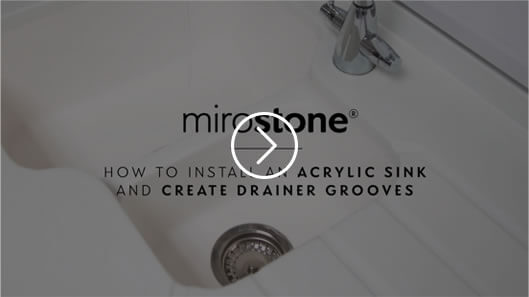 How to install an acrylic sink and create drainer grooves 