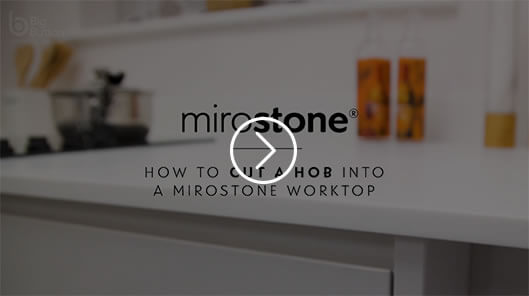 How to cut a hob into a Mirostone Worktop